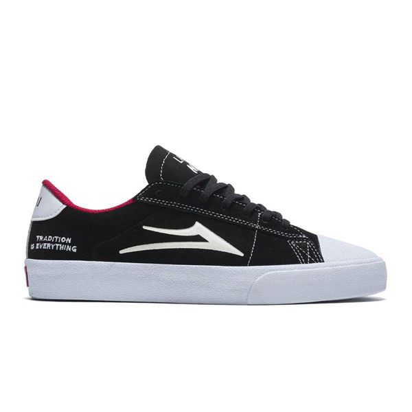 LaKai Newport Black/White/Red Skate Shoes Mens | Australia JC2-4482